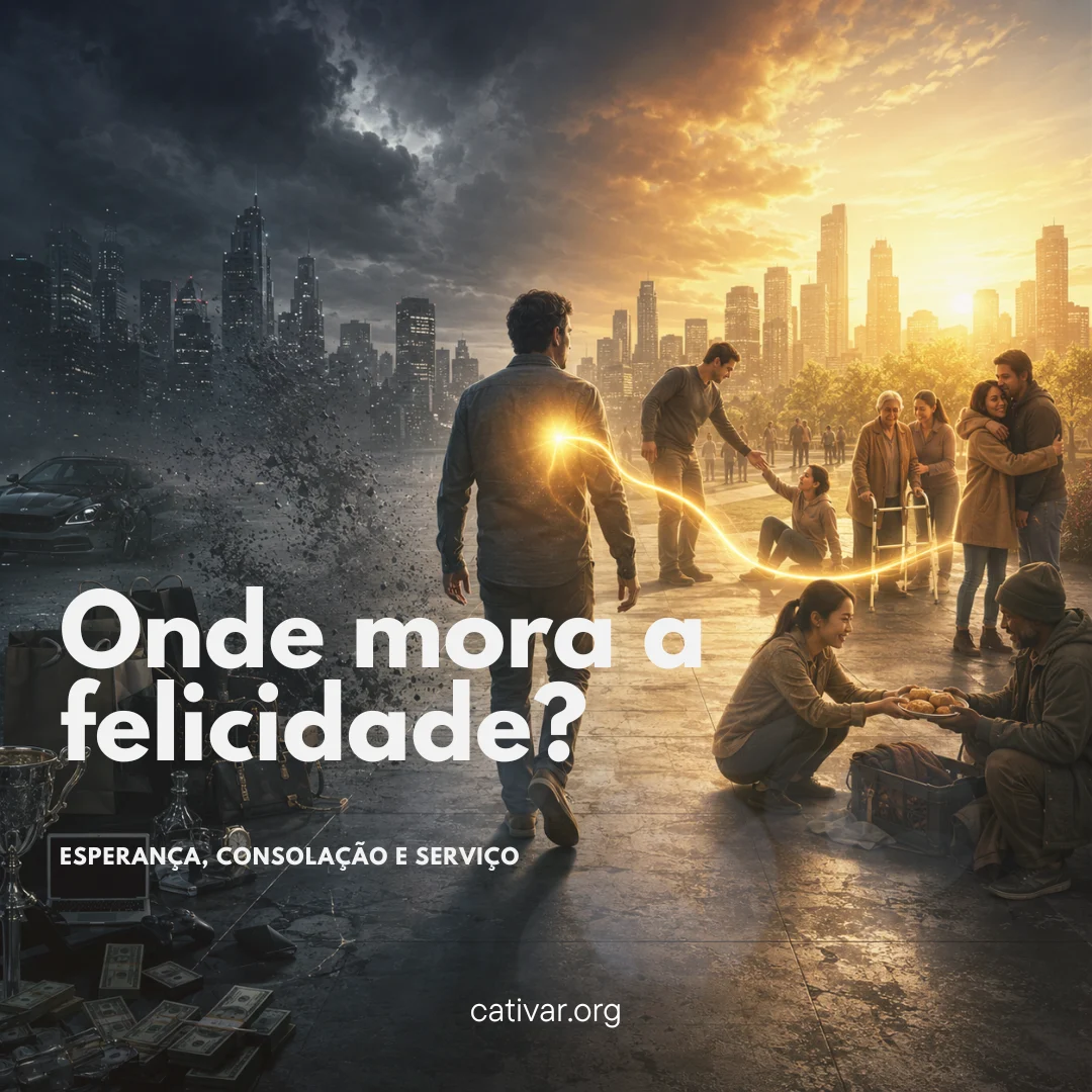 Capa da publicação: Onde mora a felicidade? Esperança, consolação e serviço